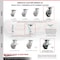 Service Caster 8 Inch Thermoplastic Caster Set with Roller Bearings and Brakes/Swivel Locks SCC SCC-35S820-TPRRF-SLB-BSL-4 - alternate 6